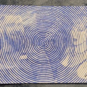 Travis Kelce & Taylor Swift Original 8X10 Blue Glitter Gel Ink Drawing Signed